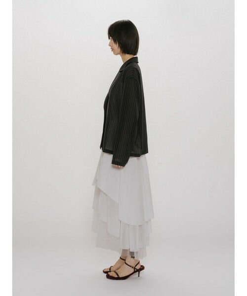 MIDIUMISOLID / ミディウミソリッド ミニ・ひざ丈スカート | MIDIUMISOLID for Ladies アシンメトリーティアードスカート | 詳細3