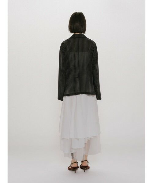 MIDIUMISOLID / ミディウミソリッド ミニ・ひざ丈スカート | MIDIUMISOLID for Ladies アシンメトリーティアードスカート | 詳細4