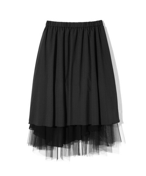 MIDIUMISOLID / ミディウミソリッド ミニ・ひざ丈スカート | MIDIUMISOLID for Ladies アシンメトリーティアードスカート | 詳細14