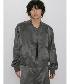 MIDIUMISOLID / ミディウミソリッド テーラードジャケット | MIDIUMISOLID Men’s ブリーチサテンMA-1