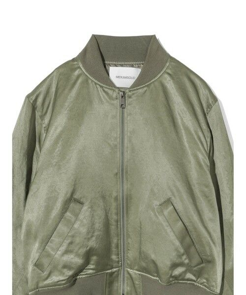MIDIUMISOLID / ミディウミソリッド テーラードジャケット | MIDIUMISOLID Men’s ブリーチサテンMA-1 | 詳細2