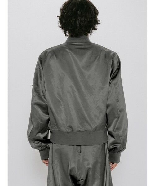 MIDIUMISOLID / ミディウミソリッド テーラードジャケット | MIDIUMISOLID Men’s ブリーチサテンMA-1 | 詳細14