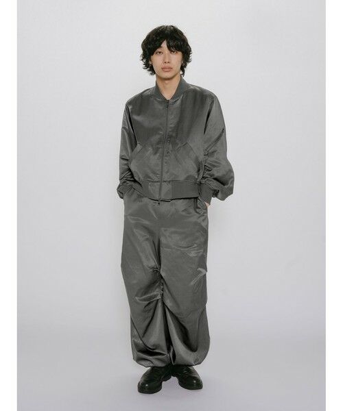 MIDIUMISOLID / ミディウミソリッド テーラードジャケット | MIDIUMISOLID Men’s ブリーチサテンMA-1 | 詳細16