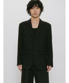 MIDIUMISOLID / ミディウミソリッド テーラードジャケット | MIDIUMISOLID Men’s リネン混テーラードジャケット