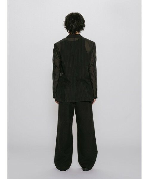 MIDIUMISOLID / ミディウミソリッド テーラードジャケット | MIDIUMISOLID Men’s シアーストライプジャケット | 詳細10