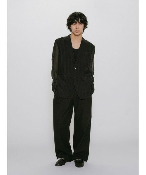 MIDIUMISOLID / ミディウミソリッド テーラードジャケット | MIDIUMISOLID Men’s シアーストライプジャケット | 詳細7