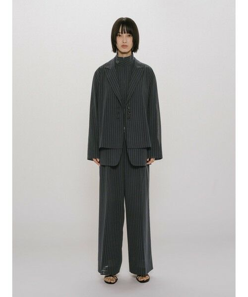 MIDIUMISOLID / ミディウミソリッド テーラードジャケット | MIDIUMISOLID for Ladies シースルージップジャケット | 詳細10