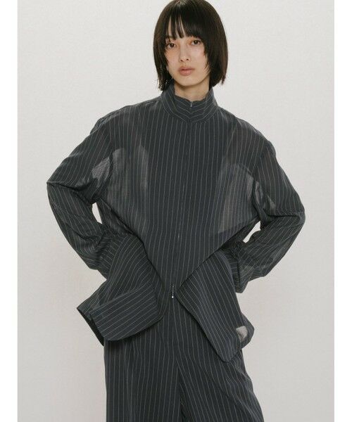 MIDIUMISOLID / ミディウミソリッド テーラードジャケット | MIDIUMISOLID for Ladies シースルージップジャケット | 詳細3