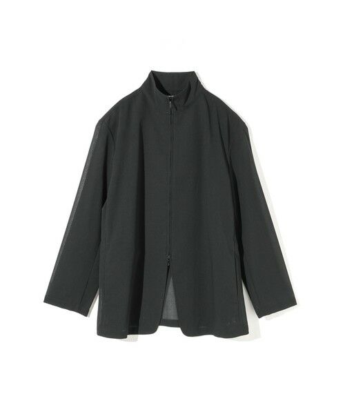MIDIUMISOLID / ミディウミソリッド テーラードジャケット | MIDIUMISOLID for Ladies シースルージップジャケット（ブラック(color99)）