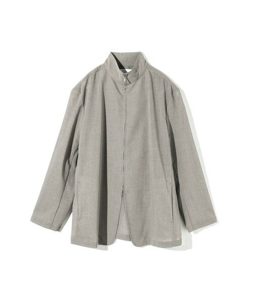 MIDIUMISOLID / ミディウミソリッド テーラードジャケット | MIDIUMISOLID for Ladies シースルージップジャケット（グレー(color91)）