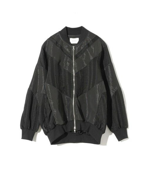 MIDIUMISOLID / ミディウミソリッド テーラードジャケット | MIDIUMISOLID for Ladies マテリアルミックスジャケット（ブラック(color99)）