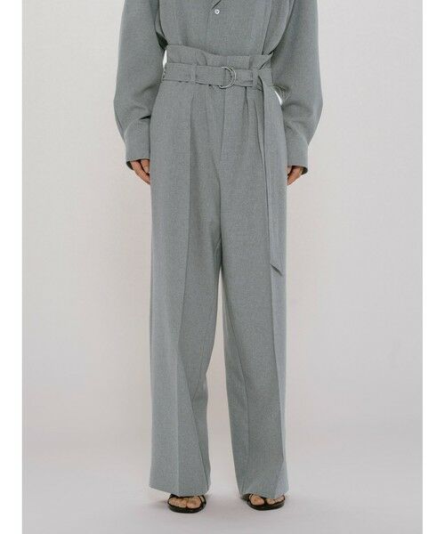 MIDIUMISOLID / ミディウミソリッド その他パンツ | MIDIUMISOLID for Ladies ベルト付きスラックス | 詳細5