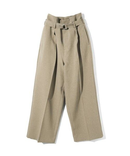 MIDIUMISOLID / ミディウミソリッド その他パンツ | MIDIUMISOLID for Ladies ベルト付きスラックス（ベージュ(color20)）