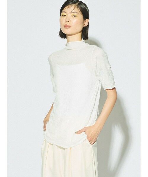 MIDIUMISOLID / ミディウミソリッド カットソー | MIDIUMISOLID for Ladies シースルーハイネックスリーブインナー | 詳細6