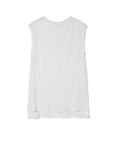 MIDIUMISOLID / ミディウミソリッド カットソー | MIDIUMISOLID for Ladies シースルーハイネックノースリーブインナー（オフホワイト(color11)）