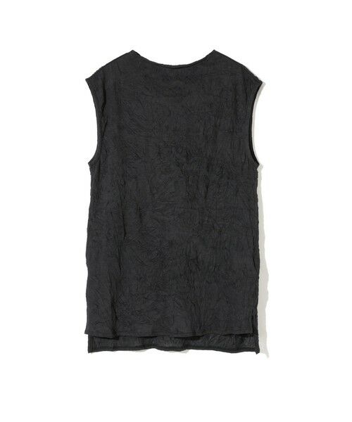 MIDIUMISOLID / ミディウミソリッド カットソー | MIDIUMISOLID for Ladies シースルーハイネックノースリーブインナー（ブラック(color99)）