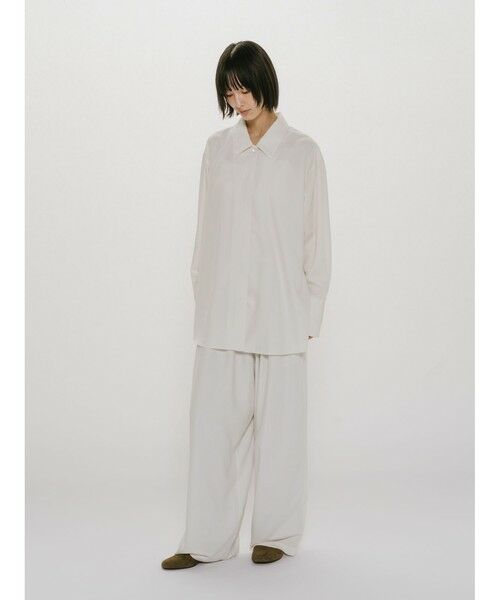 MIDIUMISOLID / ミディウミソリッド シャツ・ブラウス | MIDIUMISOLID for Ladies リラックスロングカフスシャツ | 詳細9