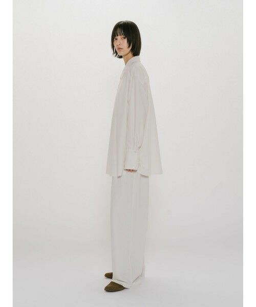 MIDIUMISOLID / ミディウミソリッド シャツ・ブラウス | MIDIUMISOLID for Ladies リラックスロングカフスシャツ | 詳細10