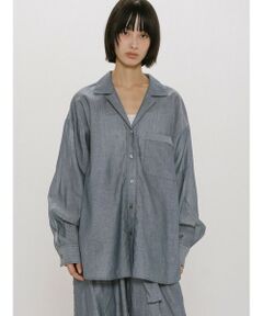 MIDIUMISOLID / ミディウミソリッド シャツ・ブラウス | MIDIUMISOLID for Ladies シアーデニムオープンカラーシャツ