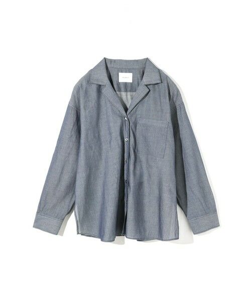 MIDIUMISOLID / ミディウミソリッド シャツ・ブラウス | MIDIUMISOLID for Ladies シアーデニムオープンカラーシャツ | 詳細1