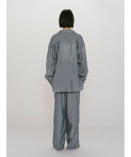 MIDIUMISOLID / ミディウミソリッド シャツ・ブラウス | MIDIUMISOLID for Ladies シアーデニムオープンカラーシャツ | 詳細10