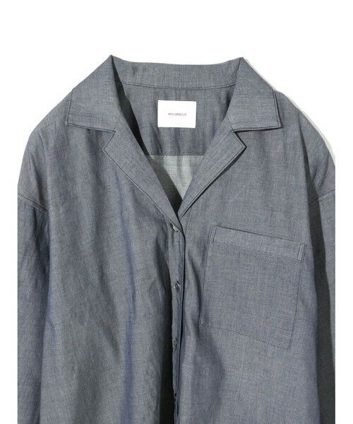 MIDIUMISOLID / ミディウミソリッド シャツ・ブラウス | MIDIUMISOLID for Ladies シアーデニムオープンカラーシャツ | 詳細11