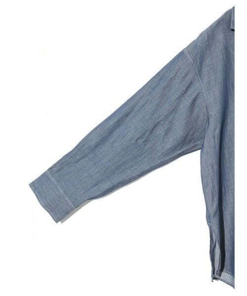 MIDIUMISOLID / ミディウミソリッド シャツ・ブラウス | MIDIUMISOLID for Ladies シアーデニムオープンカラーシャツ(BLEACH) | 詳細11