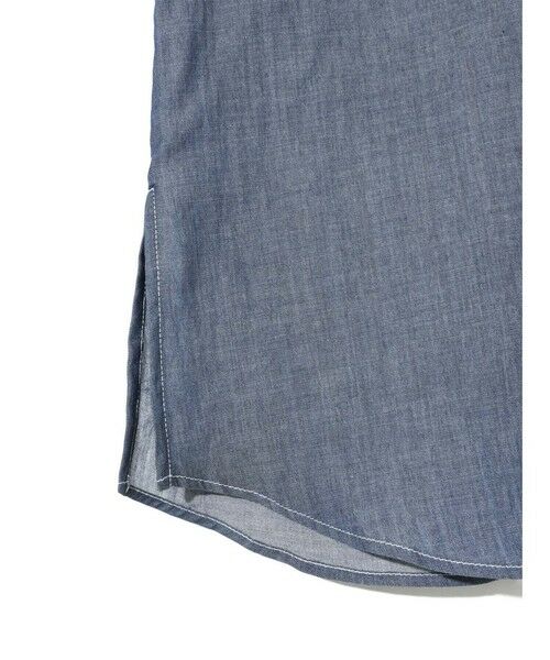 MIDIUMISOLID / ミディウミソリッド シャツ・ブラウス | MIDIUMISOLID for Ladies シアーデニムオープンカラーシャツ(BLEACH) | 詳細12
