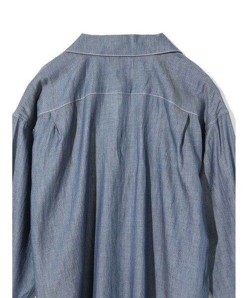 MIDIUMISOLID / ミディウミソリッド シャツ・ブラウス | MIDIUMISOLID for Ladies シアーデニムオープンカラーシャツ(BLEACH) | 詳細14