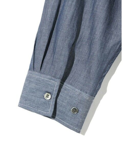 MIDIUMISOLID / ミディウミソリッド シャツ・ブラウス | MIDIUMISOLID for Ladies シアーデニムオープンカラーシャツ(BLEACH) | 詳細15
