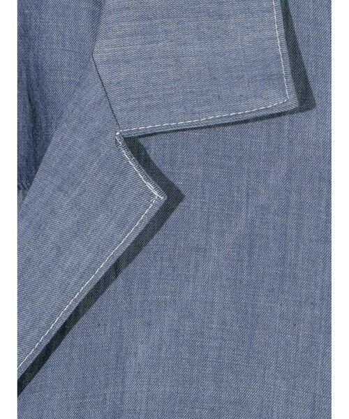 MIDIUMISOLID / ミディウミソリッド シャツ・ブラウス | MIDIUMISOLID for Ladies シアーデニムオープンカラーシャツ(BLEACH) | 詳細2