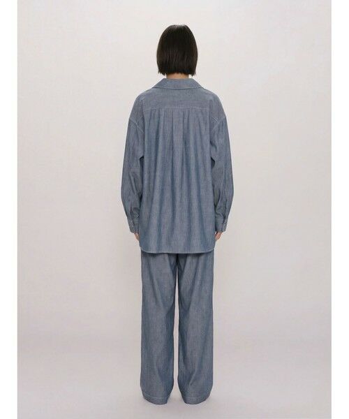 MIDIUMISOLID / ミディウミソリッド シャツ・ブラウス | MIDIUMISOLID for Ladies シアーデニムオープンカラーシャツ(BLEACH) | 詳細9