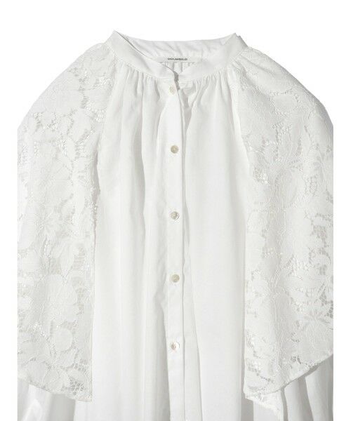 MIDIUMISOLID / ミディウミソリッド シャツ・ブラウス | MIDIUMISOLID for Ladies レースフレアブラウス | 詳細10