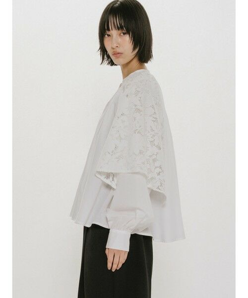 MIDIUMISOLID / ミディウミソリッド シャツ・ブラウス | MIDIUMISOLID for Ladies レースフレアブラウス | 詳細4