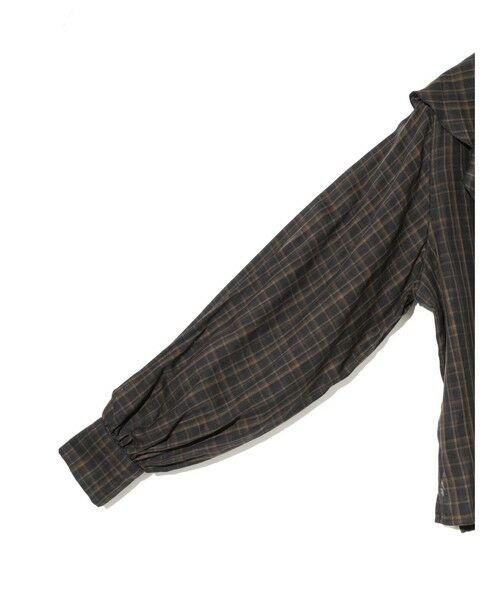 MIDIUMISOLID / ミディウミソリッド シャツ・ブラウス | MIDIUMISOLID for Ladies チェックビッグフリルカラーブラウス | 詳細3