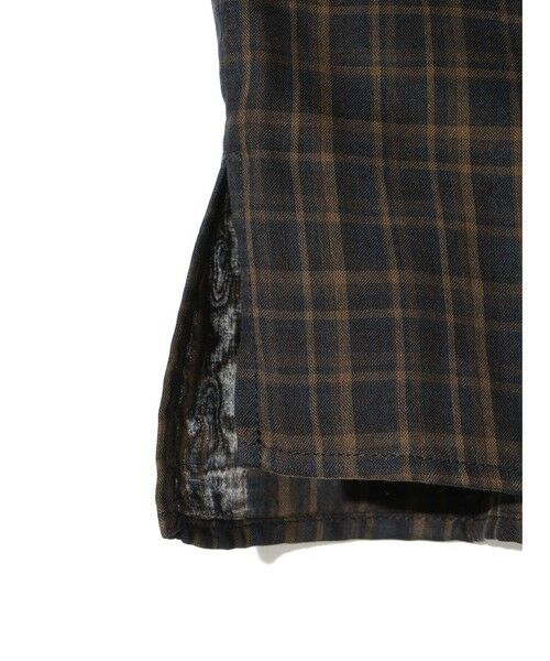 MIDIUMISOLID / ミディウミソリッド シャツ・ブラウス | MIDIUMISOLID for Ladies チェックビッグフリルカラーブラウス | 詳細4