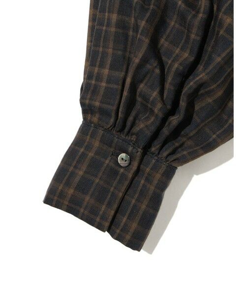 MIDIUMISOLID / ミディウミソリッド シャツ・ブラウス | MIDIUMISOLID for Ladies チェックビッグフリルカラーブラウス | 詳細7