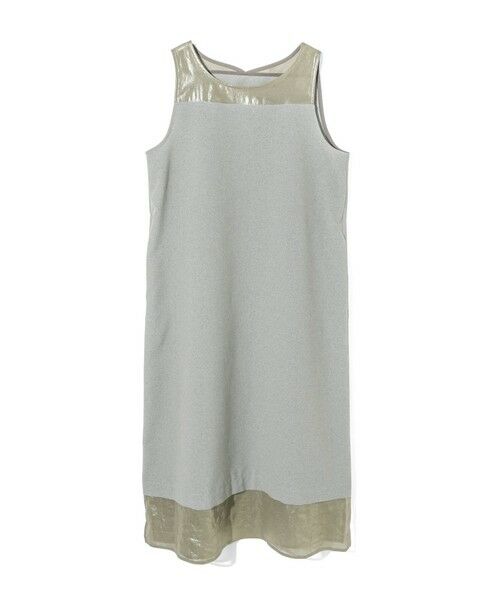 MIDIUMISOLID / ミディウミソリッド ロング・マキシ丈ワンピース | MIDIUMISOLID for Ladies 箔プリントオーガンジーノースリーブワンピース | 詳細2