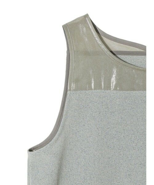 MIDIUMISOLID / ミディウミソリッド ロング・マキシ丈ワンピース | MIDIUMISOLID for Ladies 箔プリントオーガンジーノースリーブワンピース | 詳細10