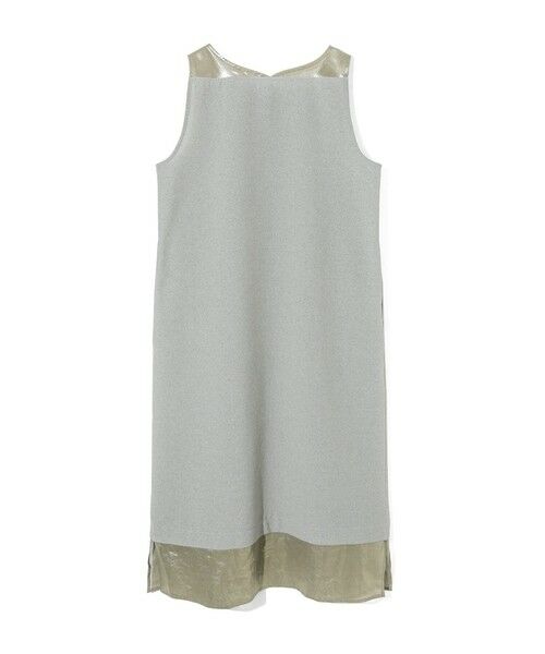 MIDIUMISOLID / ミディウミソリッド ロング・マキシ丈ワンピース | MIDIUMISOLID for Ladies 箔プリントオーガンジーノースリーブワンピース | 詳細13