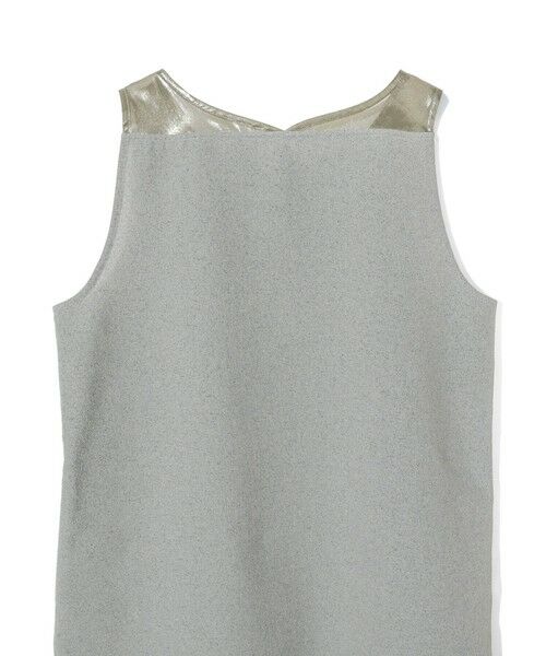 MIDIUMISOLID / ミディウミソリッド ロング・マキシ丈ワンピース | MIDIUMISOLID for Ladies 箔プリントオーガンジーノースリーブワンピース | 詳細14