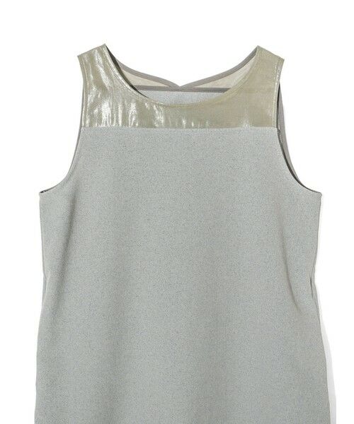 MIDIUMISOLID / ミディウミソリッド ロング・マキシ丈ワンピース | MIDIUMISOLID for Ladies 箔プリントオーガンジーノースリーブワンピース | 詳細9