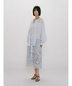 MIDIUMISOLID for Ladies レースコンビシャツワンピース