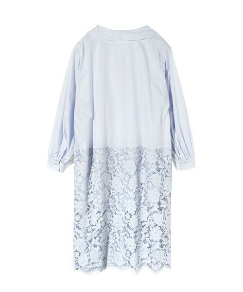 MIDIUMISOLID / ミディウミソリッド ロング・マキシ丈ワンピース | MIDIUMISOLID for Ladies レースコンビシャツワンピース | 詳細13