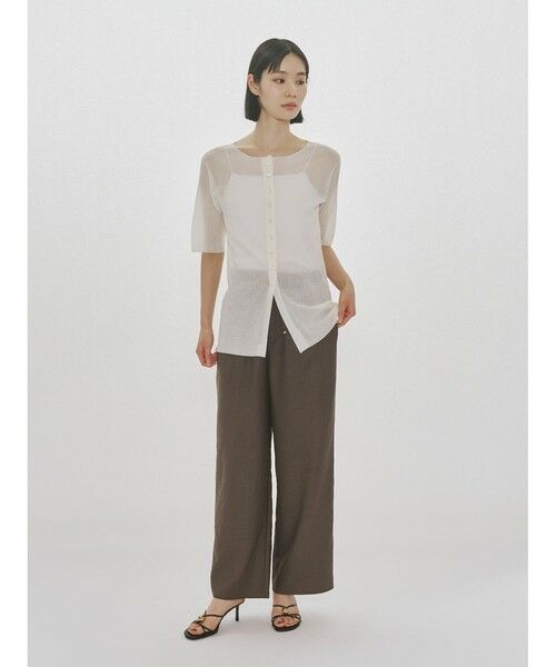 MIDIUMISOLID / ミディウミソリッド その他パンツ | MIDIUMISOLID for Ladies ストレートイージーパンツ（ブラウン(color44)）