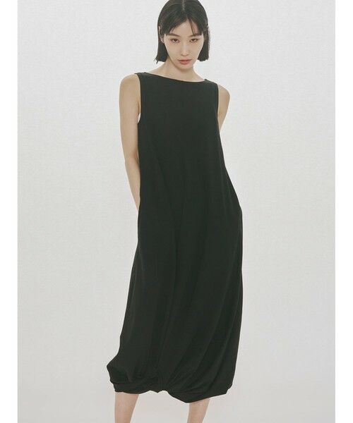 MIDIUMISOLID / ミディウミソリッド ロング・マキシ丈ワンピース | MIDIUMISOLID for Ladies ジャージツイストヘムワンピース | 詳細13
