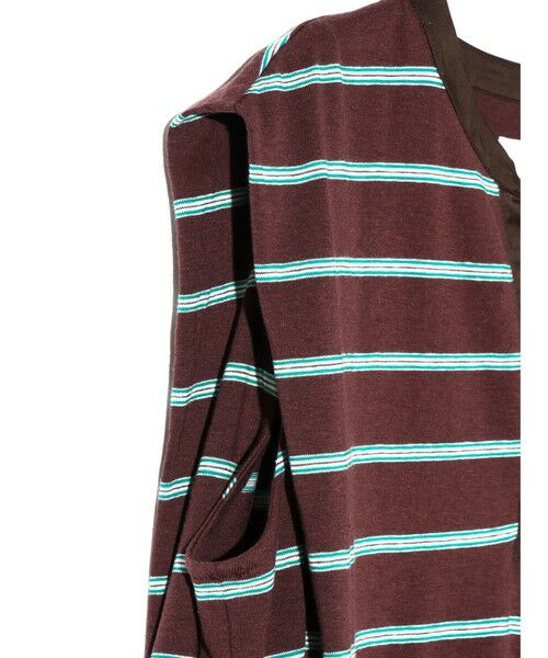 MIDIUMISOLID / ミディウミソリッド ロング・マキシ丈ワンピース | MIDIUMISOLID for Ladies マルチボーダーノースリーブワンピース | 詳細3