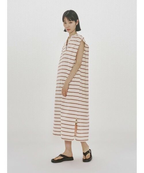 MIDIUMISOLID / ミディウミソリッド ロング・マキシ丈ワンピース | MIDIUMISOLID for Ladies マルチボーダーノースリーブワンピース | 詳細9