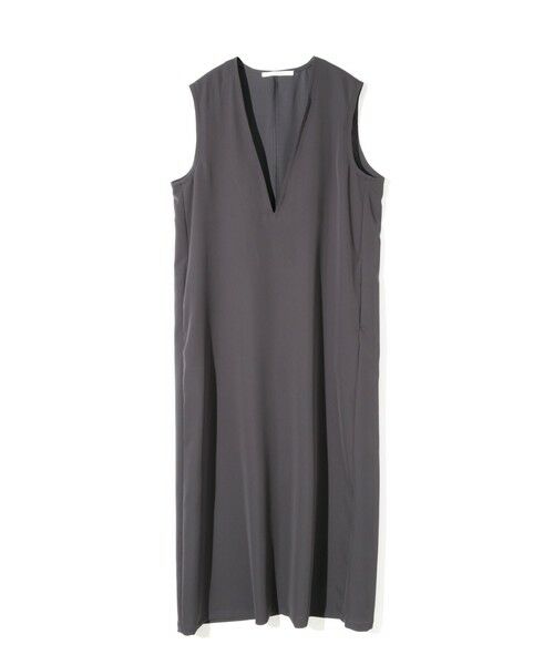 MIDIUMISOLID / ミディウミソリッド ロング・マキシ丈ワンピース | MIDIUMISOLID for Ladies 2WAYスキッパーワンピース（チャコールグレー(color92)）