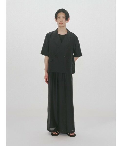 MIDIUMISOLID / ミディウミソリッド その他パンツ | MIDIUMISOLID Men’s シアーストレートスラックス(ブラック(color99))